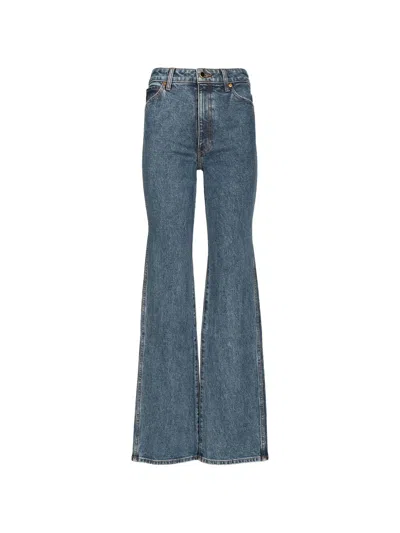 Khaite Danielle Flared-leg Jeans In Blue