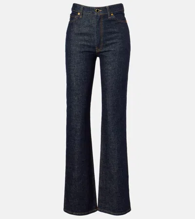 Khaite Danielle High-rise Straight Jeans In Blue