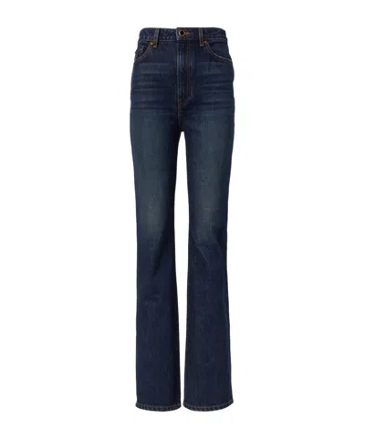 Khaite Danielle High Rise Straight Jeans In Blue