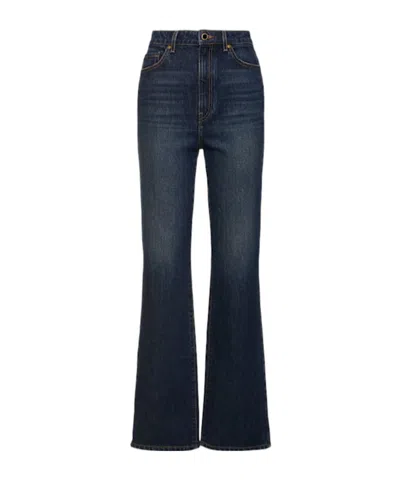 Khaite Danielle High Rise Straight Jeans In Blue