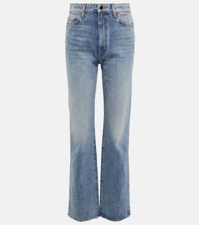 Khaite Danielle High-rise Straight Jeans In Blue