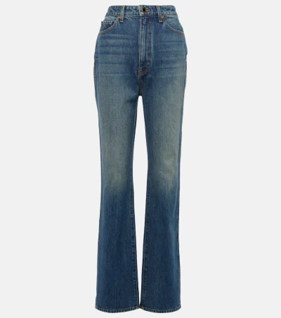 Khaite Danielle High-rise Straight Jeans In Blue