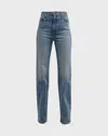Khaite Danielle High-rise Straight-leg Jeans In Blue