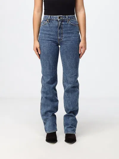 Khaite Danielle High-waisted Skinny Jeans In Stretch Denim In Navy