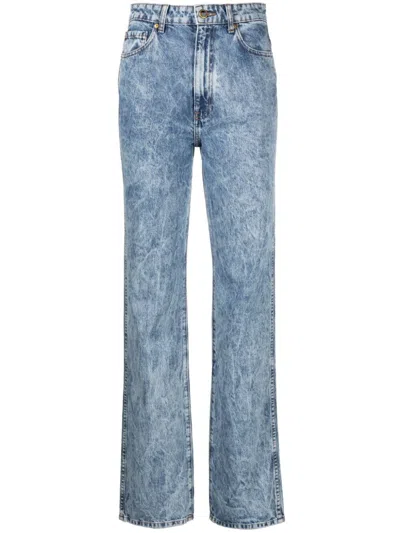 Khaite Cotton Jeans In Yellow & Orange