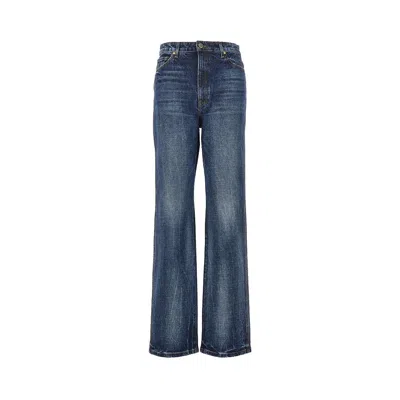 Khaite 'danielle' Jeans In Blue