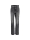Khaite Belt Loop Jeans In Gray