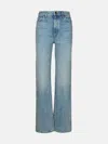 Khaite Danielle Jeans In A High Rise Cotton Blend In Light Blue