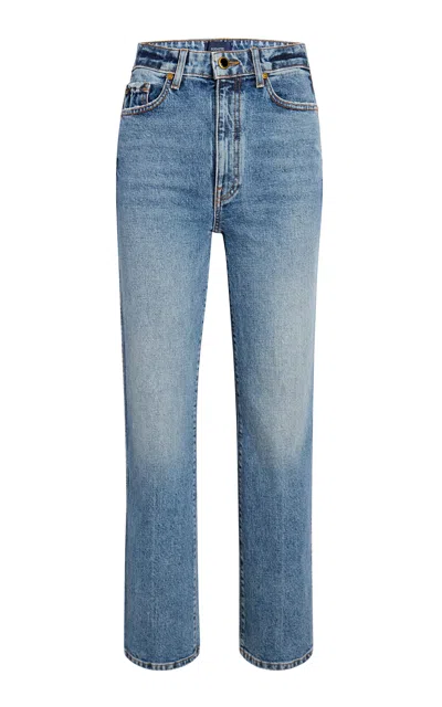 Khaite Danielle Rigid High-rise Straight-leg Jeans In Medium Wash