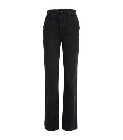 Khaite Danielle Straight Jeans In Black