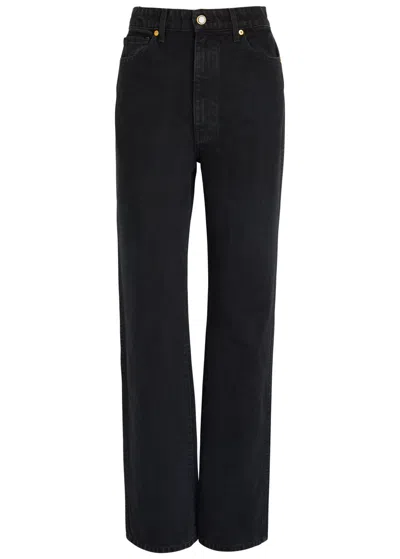 Khaite Danielle Straight-leg Jeans In Black