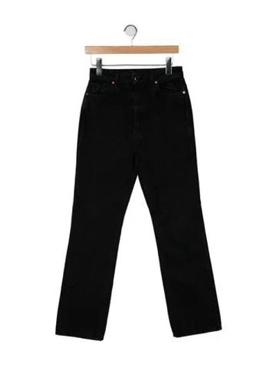 Pre-owned Khaite Danielle Straight Leg Jeans In Black