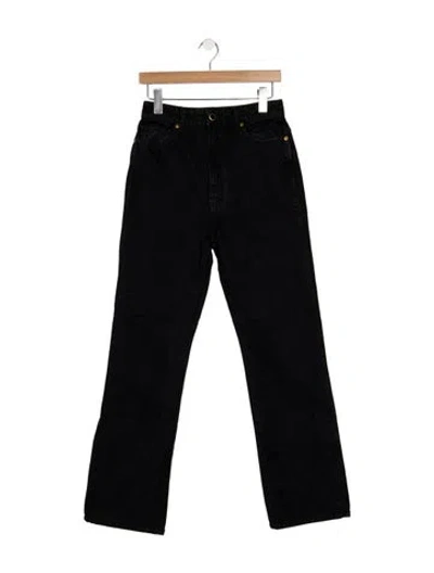 Pre-owned Khaite Danielle Straight Leg Jeans In Black