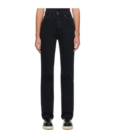 Khaite Danielle Straight-leg Jeans In Black