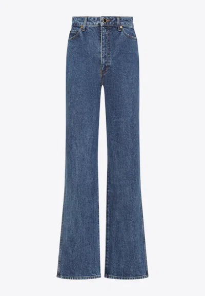 Khaite Danielle Straight-leg Jeans In Blue