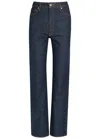 Khaite Danielle High-rise Straight-leg Jeans In Blue