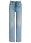 Khaite Abigail High-waisted Straight Leg Jeans In Blue