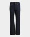 Khaite Womens Benson Bonnie Straight-leg Denim-blend Jeans In Blue