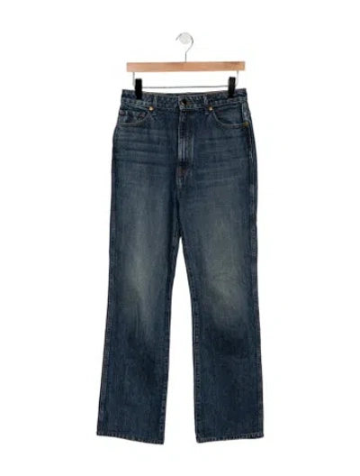 Pre-owned Khaite Danielle Straight Leg Jeans In Blue
