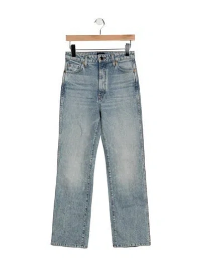 Pre-owned Khaite Danielle Straight Leg Jeans In Blue