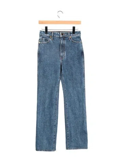 Pre-owned Khaite Danielle Straight Leg Jeans In Blue