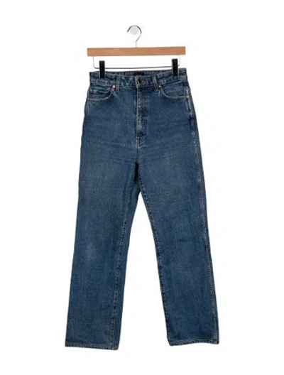 Pre-owned Khaite Danielle Straight Leg Jeans In Blue