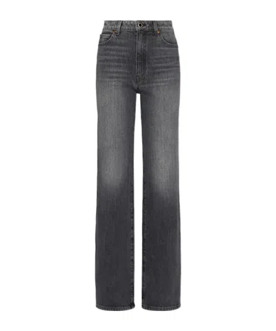Khaite Danielle Straight Leg Jeans In Gray