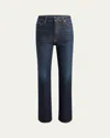 Khaite Abigail High Rise Straight Jeans In Lansing
