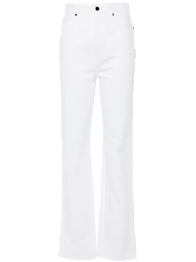 Khaite Danielle Straight-leg Jeans In White
