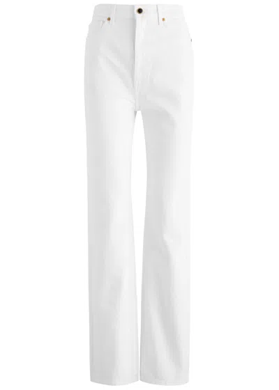 Khaite Danielle Straight-leg Jeans In White