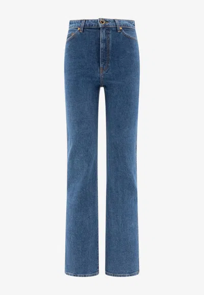 Khaite Danielle Straight-leg Jeans In Blue