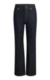 Khaite Danielle Stretch High-rise Indigo Jeans In Blue
