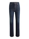 Khaite Abigail High Rise Straight Jeans In Blue