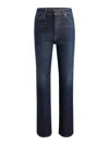Khaite Abigail High Rise Straight Jeans In Blue