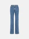 Khaite Danielle High Waist Straight Leg Jeans In Blue