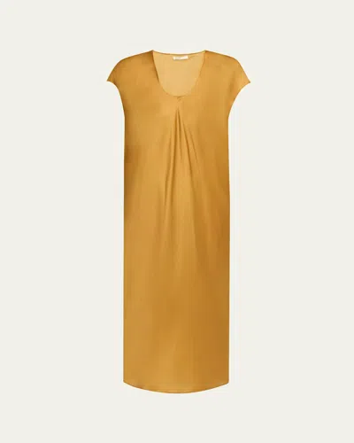 Khaite Darby Cap-sleeve Bias Silk Maxi Dress