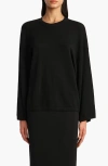 Khaite Darcy Merino Wool Sweater In Black