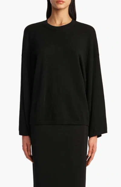 Khaite Darcy Merino Wool Sweater In Black