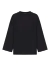 Khaite Long-sleeved Sweater In Black