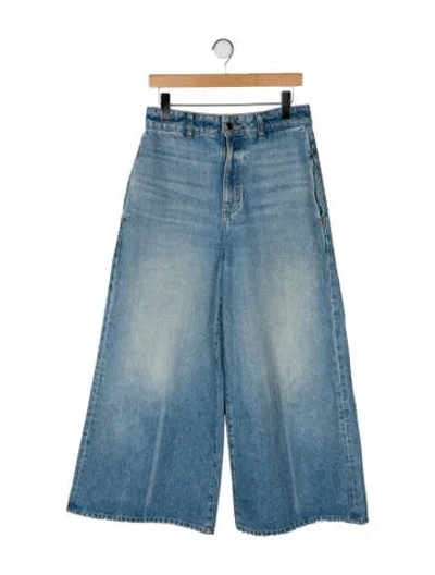 Pre-owned Khaite Darcy Wide Leg Jeans In Blue