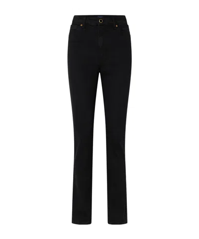 Khaite Daria High-waisted Slim-fit Jeans In Black