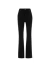 Khaite Logo Patch Flared Jeans In Black