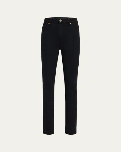 Khaite Daria Slim-leg Jeans In Black