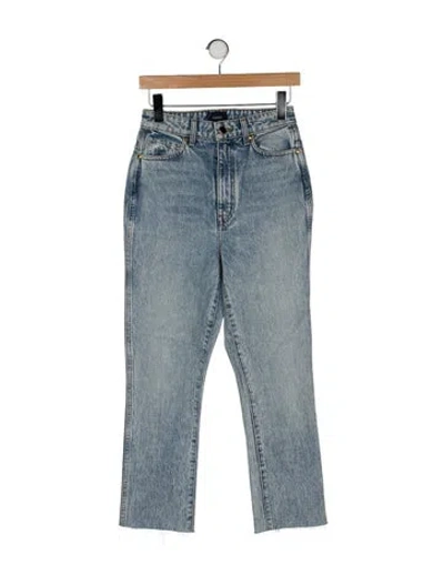 Pre-owned Khaite Daria Straight Leg Jeans In Blue