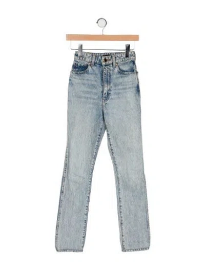 Pre-owned Khaite Daria Straight Leg Jeans In Blue