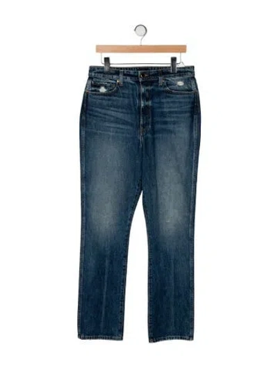 Pre-owned Khaite Daria Straight Leg Jeans In Blue