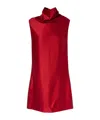 Khaite Women Red Turtle Neck Mini Dress, S Luxury Dresses For Women Darveys In Burgundy