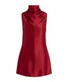 Khaite Women Red Turtle Neck Mini Dress, S Luxury Dresses For Women Darveys In Red
