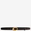 Khaite Olivia Oval-buckle Leather Belt In Black
