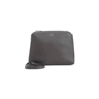 Khaite Dark Brown Logo Crossbody Bag